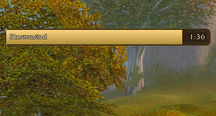 A flight timer bar counting down